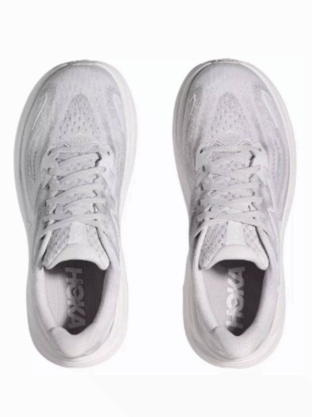 Clifton 10 Running Women's Hoka Shoes - Ash Grey/White - Picture 4 of 7